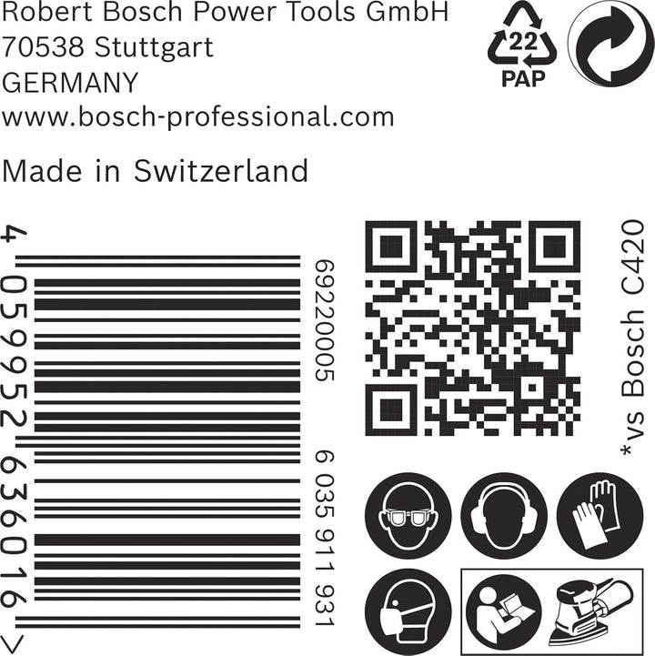Bosch EXPERT C470 Schleifblatt, 102x62/93mm, K240, 11 Löcher, 50-tlg.