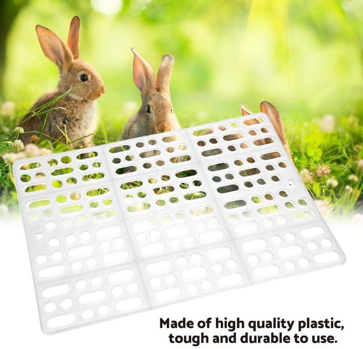 Pssopp Kaninchenmatte Nagerteppich Nagermatte Kaninchenkäfig Matte Kunststoff Füsse Pad für Kaninche