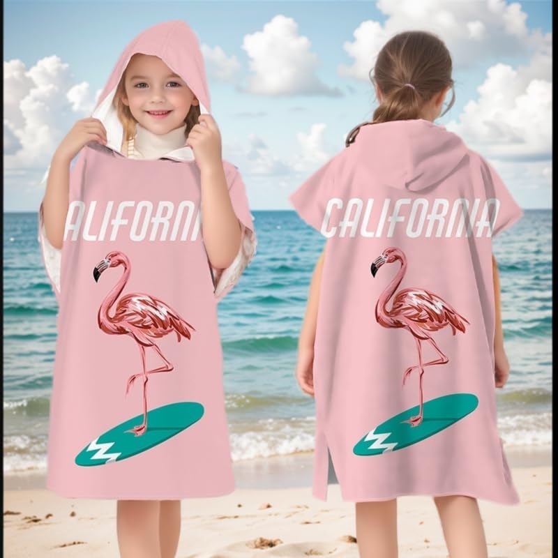 Proumhang Kinder Surf Poncho Badeponcho Mikrofaser Bademantel Strandtuch Frottee Wechselmantel Wasse