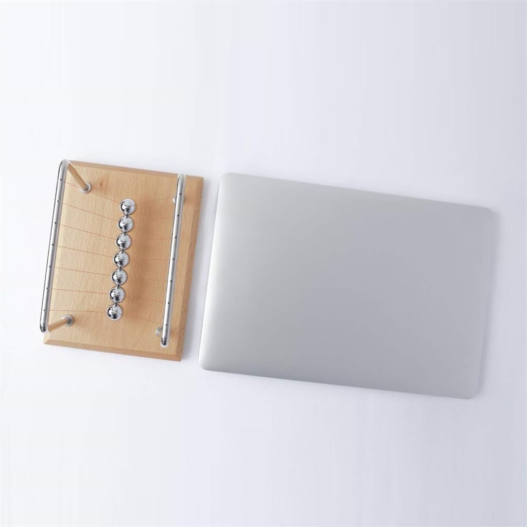 CERROPI Newton Cradle | Newton Pendel Hochwertig | Kugelstosspendel Unendlich mit 7 Kuglen | Klassic