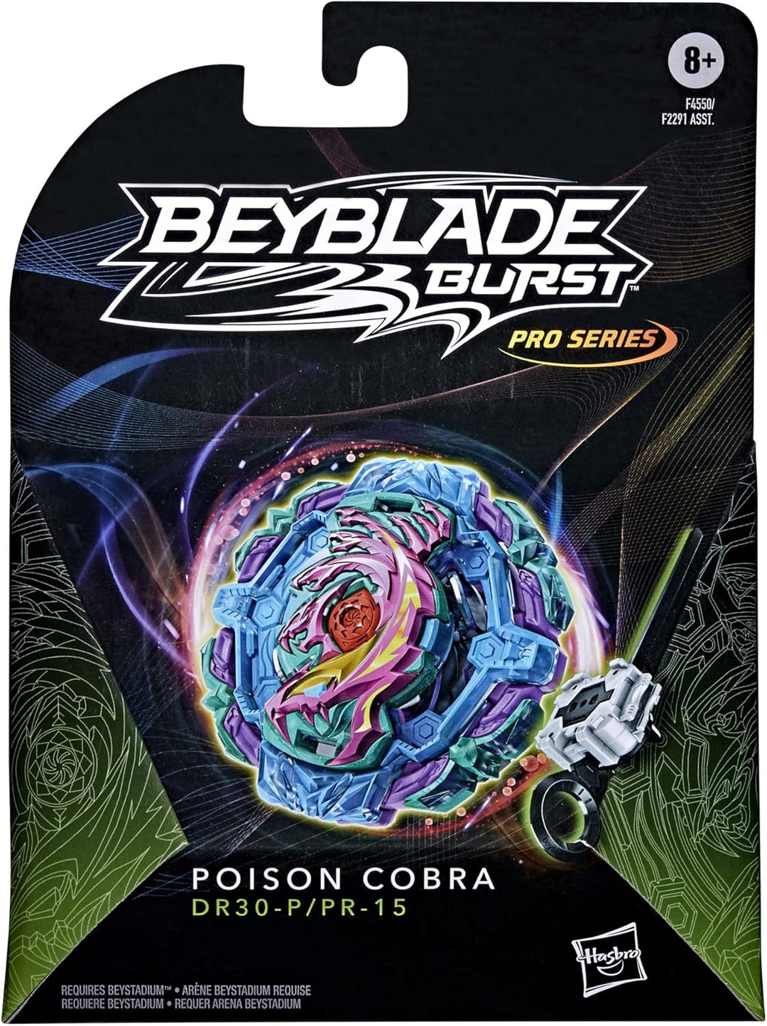 Beyblade Burst Pro Series Poison Cobra Kreisel Starter Pack - Verteidigungsart Kampfspiel Top mit La