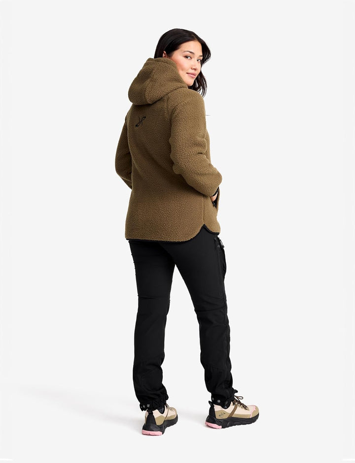 RevolutionRace Sherpa Hoodie für Damen, Outdoor Fleecejacken perfekt für Wanderungen und Outdoor-Abe
