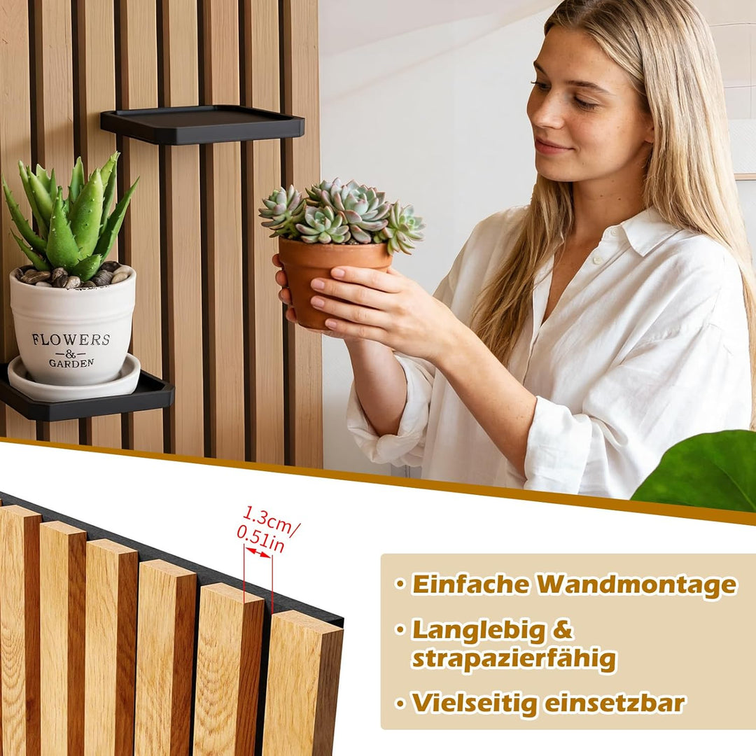 Hysagtek Akustikpaneele Zubehör - 2 Stück Akustikpaneele Pflanzenhalter Schwarze, Regal für Akustikp