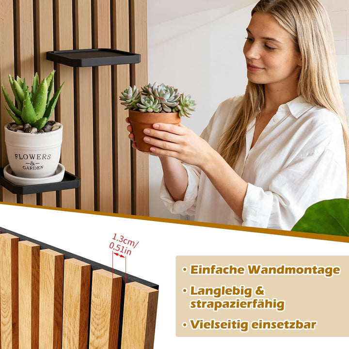 Hysagtek Akustikpaneele Zubehör - 2 Stück Akustikpaneele Pflanzenhalter Schwarze, Regal für Akustikp
