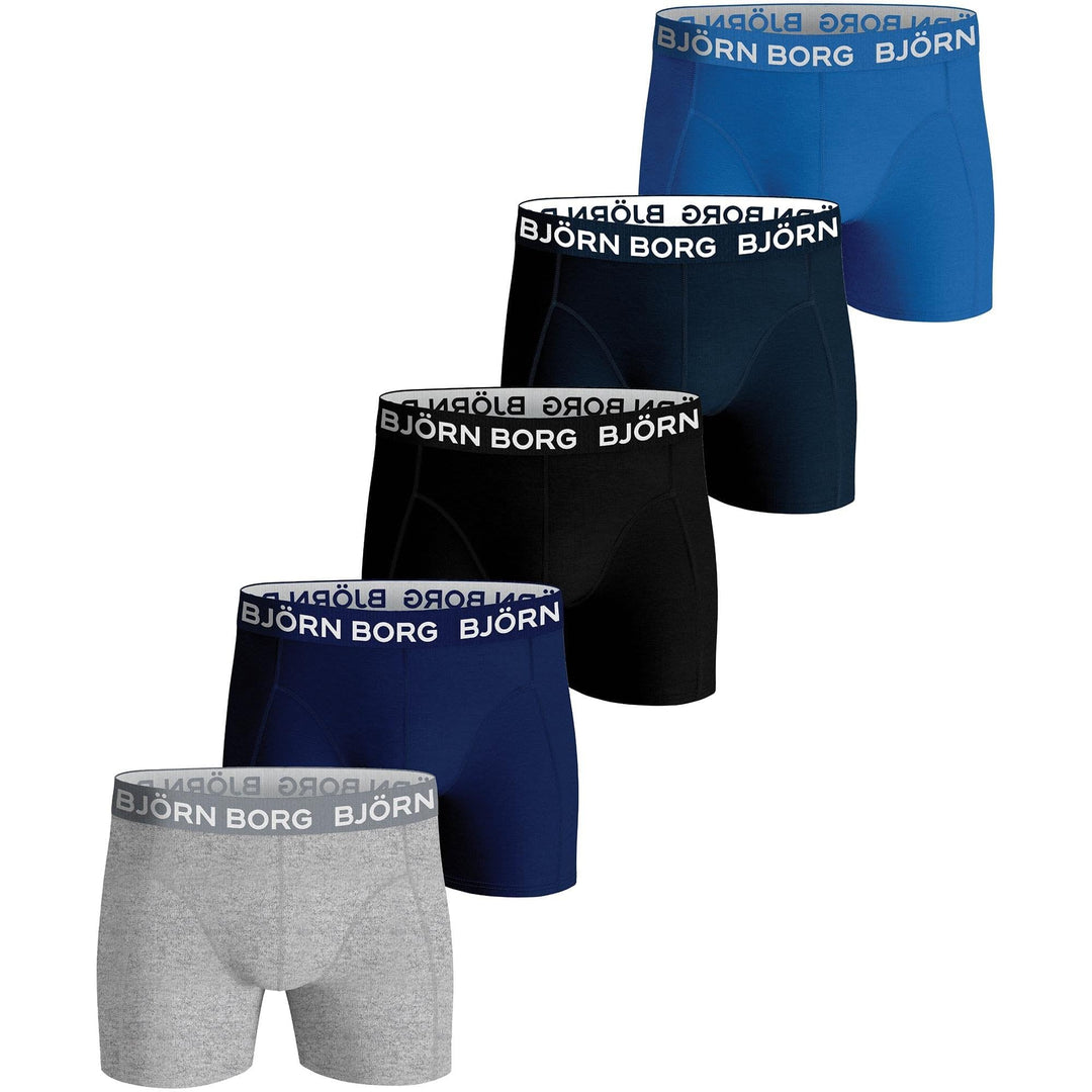 Björn Borg Solid Sammy Boxershorts (5-Pack) Kinder