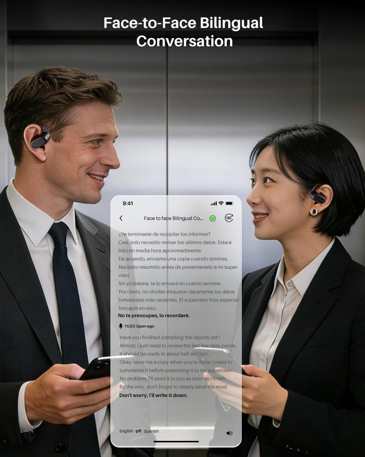 TOZO OpenWear Open Ear Kopfhörer mit bügel,komfortabel Kopfhörer Kabellos Bluetooth 5.3,Open Sport K