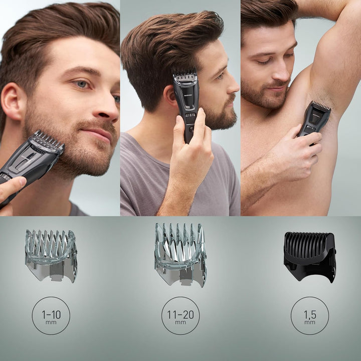 Panasonic ER-GB62 Bart-/ Haarschneider mit 39 Schnittstufen, Bartschneider für Herren, inkl. Body-Tr