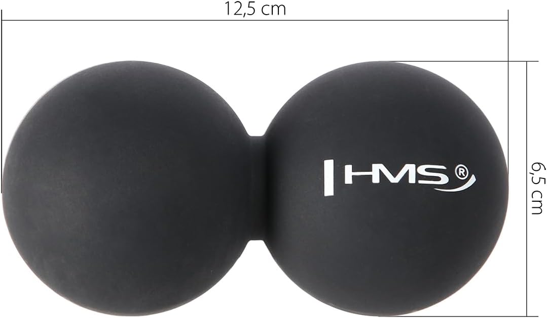 HMS Unisex's 17-42-002 5907695519396 Double Lacrosse Bälle, Black, One Size