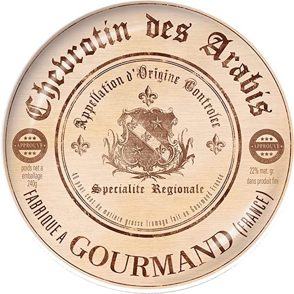Set Of 4 Gourmet Cheese Porcelain Side Plates In Hat Box (Seitenplatte) Rustikal, Rustikal