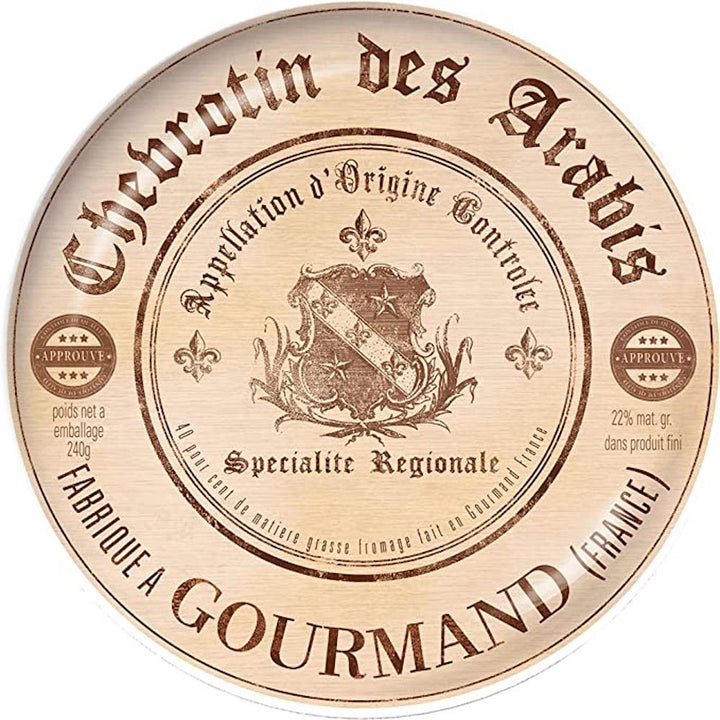 Set Of 4 Gourmet Cheese Porcelain Side Plates In Hat Box (Seitenplatte) Rustikal, Rustikal