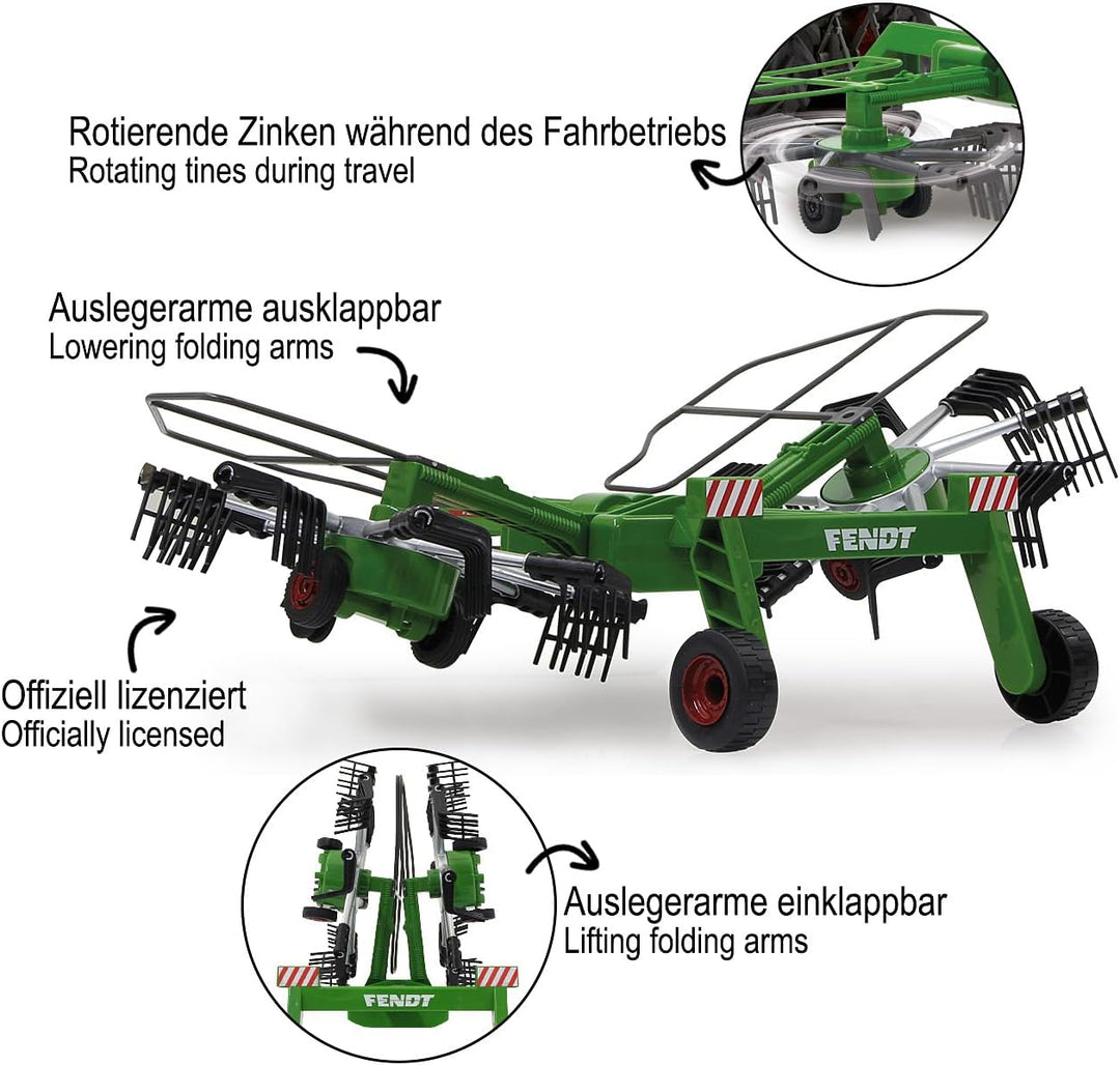 JAMARA 412589 - Fendt Former für RC Fendt Traktor 405035 - rotierende Zinken während des Fahrbetrieb