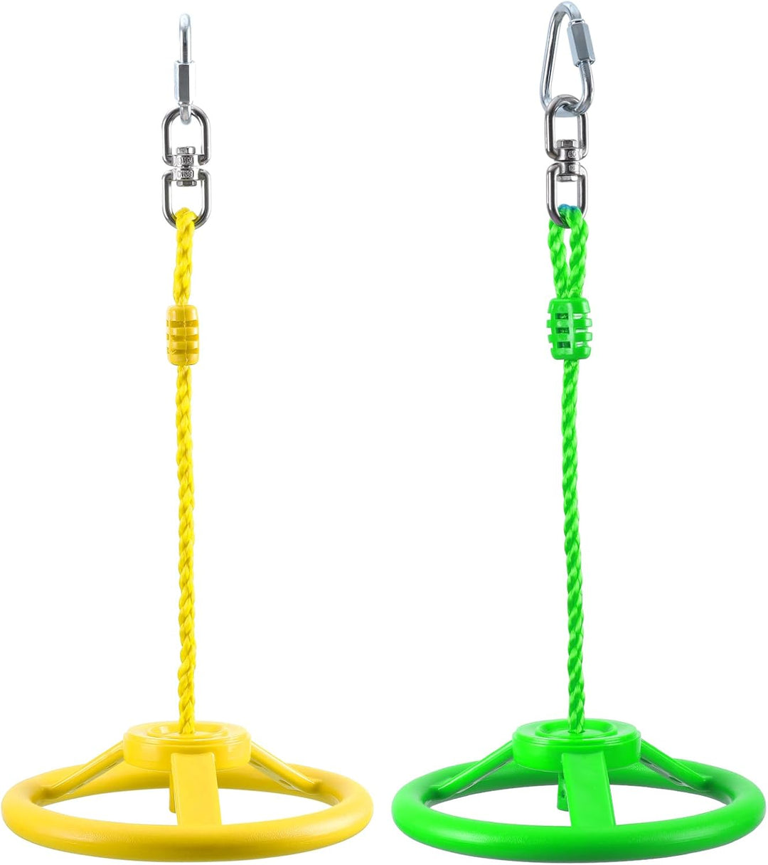 PELLOR Kletterringe Kinder, Lenkradring, Gymnastikringe, Kletterringe für drinnen und draussen Gelb