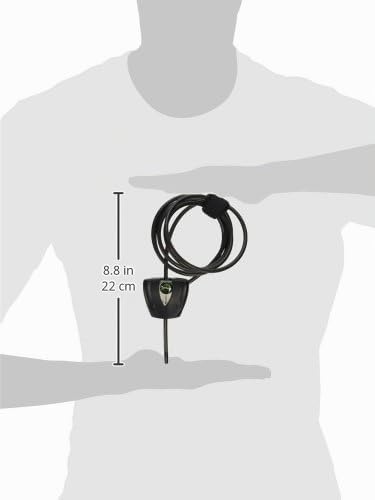 Master Lock Schwarzes Python-Fahrradschloss mit Schlüssel, verstellbares Metall-Kabelschloss mit wet