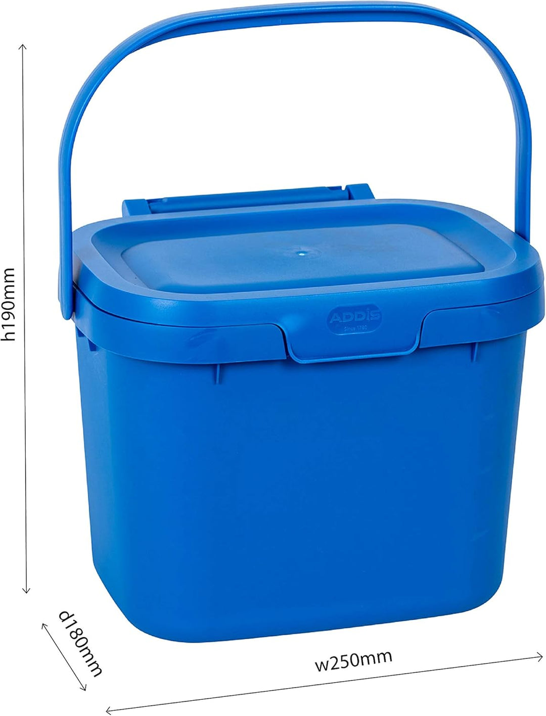 Addis, Komposteimer für Lebensmittelabfälle für die Küche, Plastik, dunkelgrün, Compost Caddy Compos