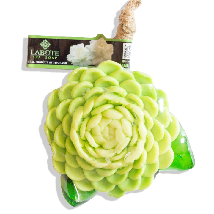 LABOTE Handgemachte thailändische Bio Naturseife Jasmin mit typischem Duft, 5 Stück, Jasmin