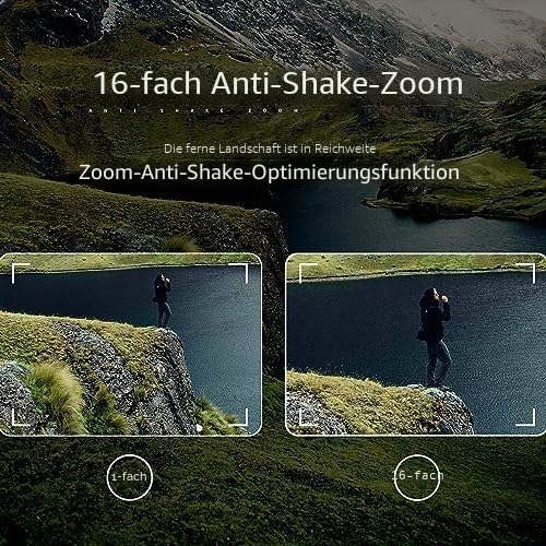 DSLR-Kamera, D5 F=2,7, 2,95 mm, 4K, 64 MP, 16-facher Zoom, Digitalkamera, HD-Nachtsicht, 120° Weitwi