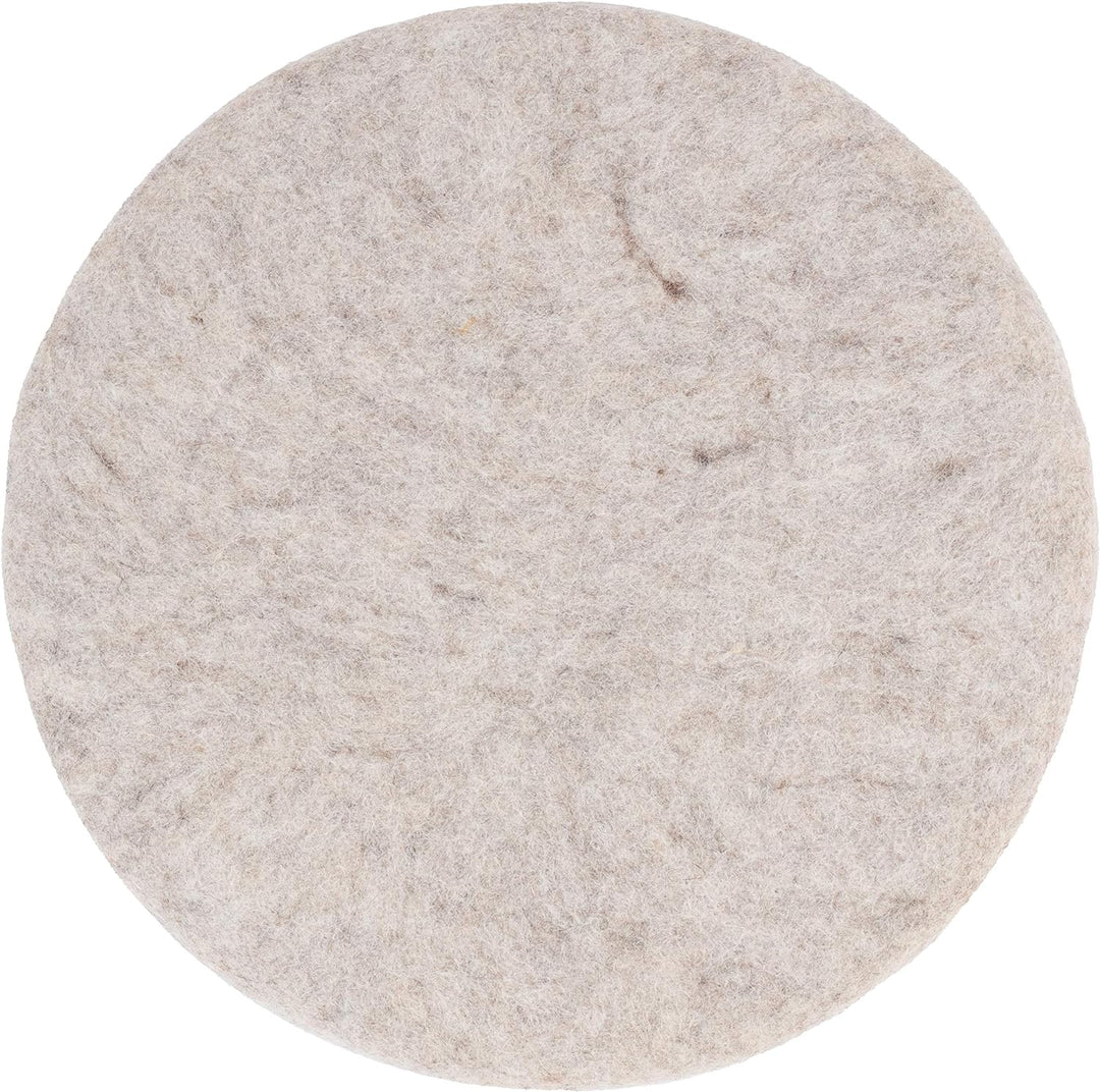 myfelt Flache Filz-Sitzauflage/Stuhlauflage - Béla - rund, 36 cm, Beige Beige Meliert, Beige Meliert