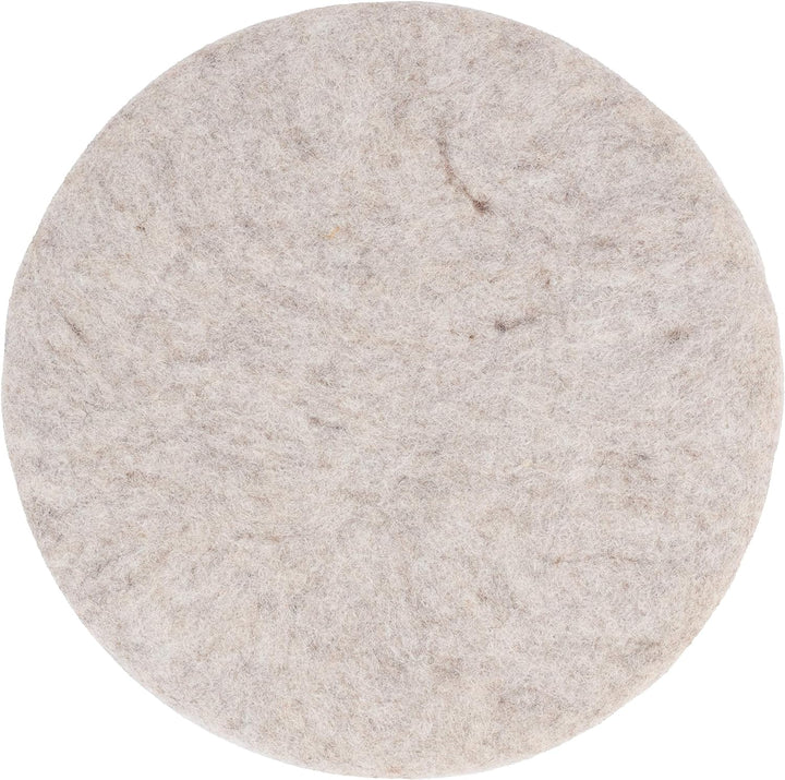 myfelt Flache Filz-Sitzauflage/Stuhlauflage - Béla - rund, 36 cm, Beige Beige Meliert, Beige Meliert