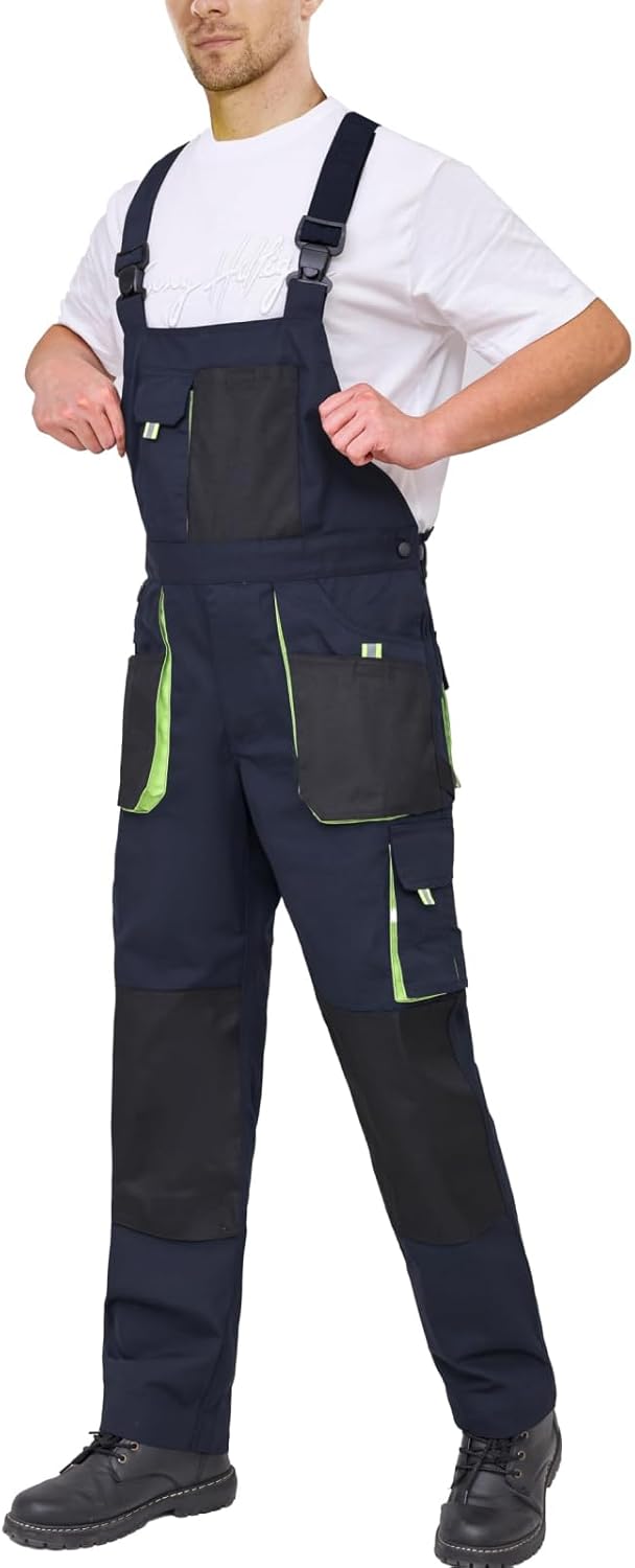 WORK IDEA Herren-Arbeitslatzhose mit Oxford-Knietaschen; strapazierfähige Leinwand Marine M, Marine