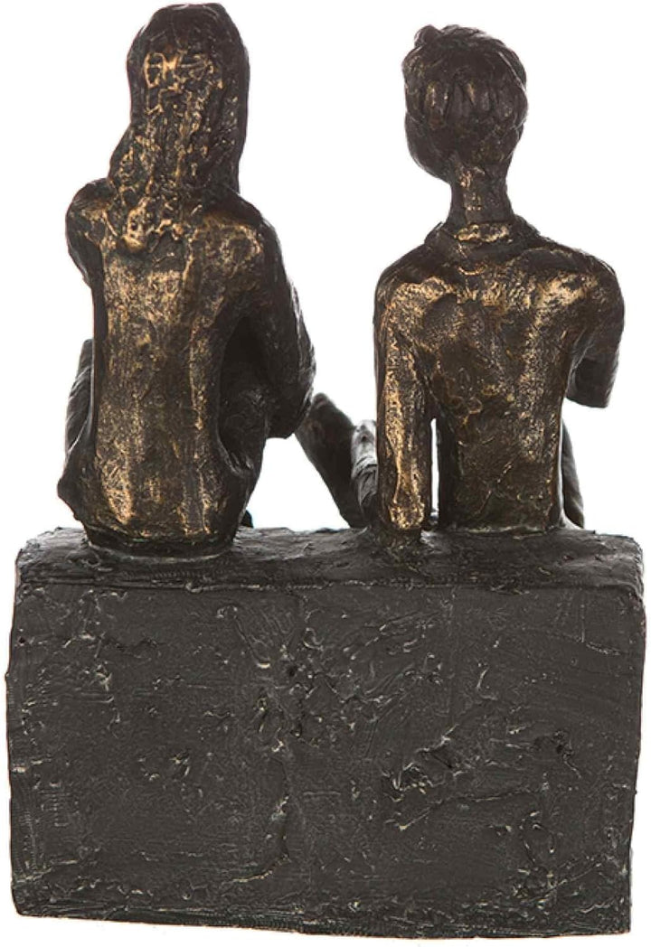 Casablanca - Skulptur Discussion Poly - Bronzefarben - (HxBxT) 17 x 12 x 13cm Höhe 17 cm Bronzefarbe