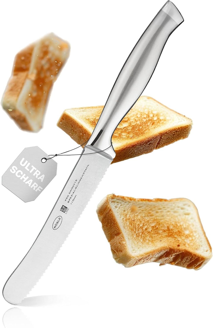 RÖSLE Frühstücksmesser Basic Line - 11 cm, hochwertiges Buttermesser, Brotzeitmesser für Brötchen un