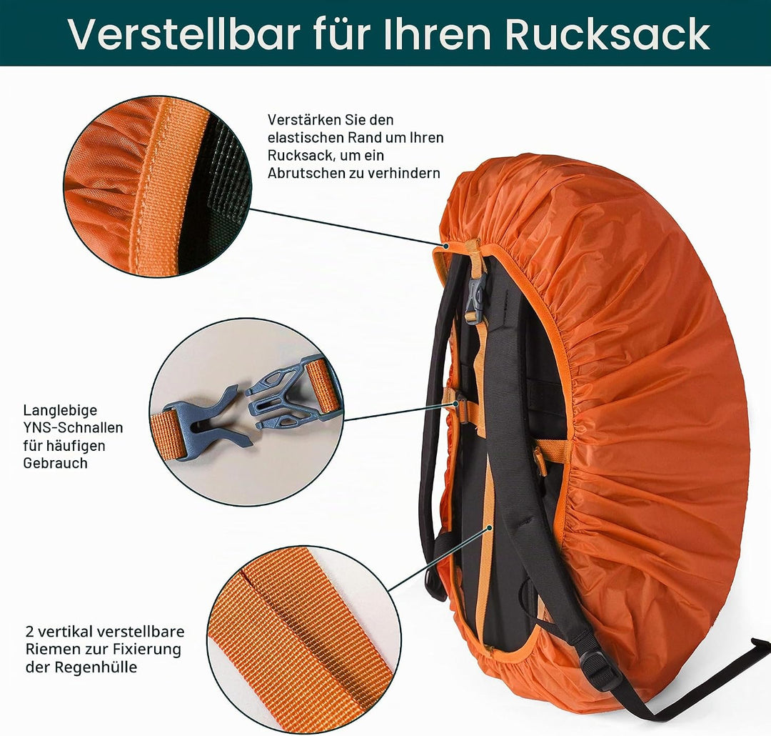 Unigear Regenschutz für Rucksäcke Schulranzen mit Reflektor, wasserdichte Regenhülle Rucksack Cover