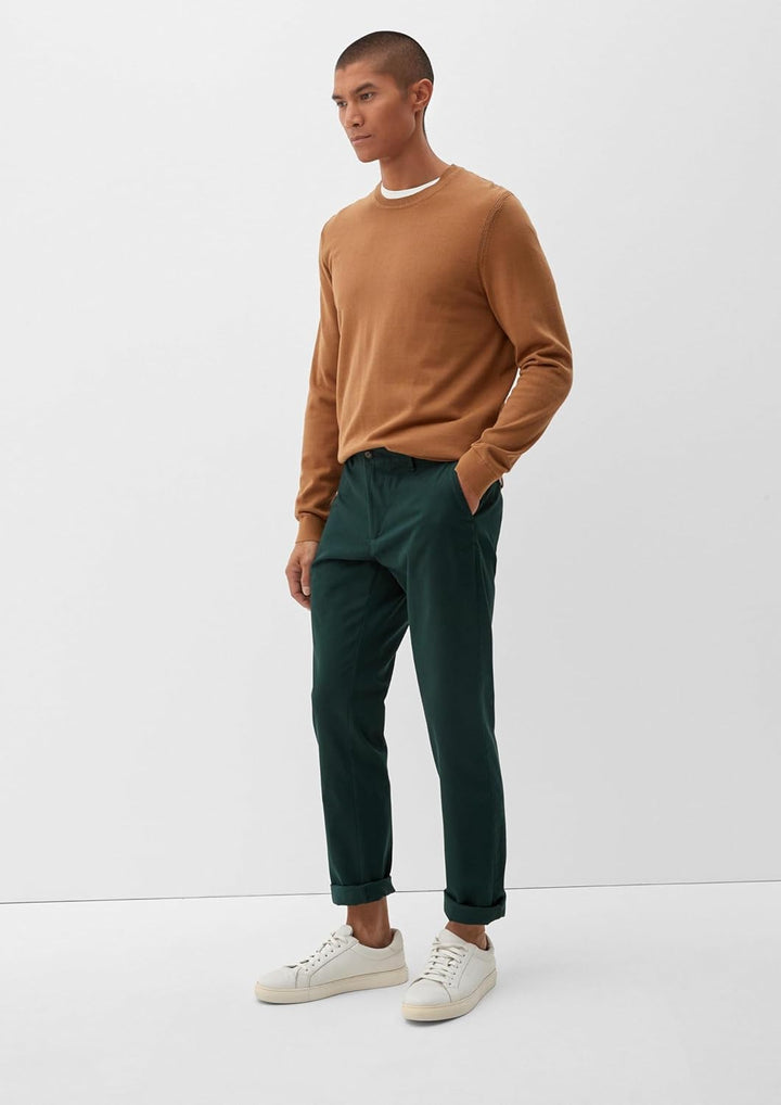 s.Oliver Regular: Chino mit Struktur 33W / 34L Grün, 33W / 34L Grün