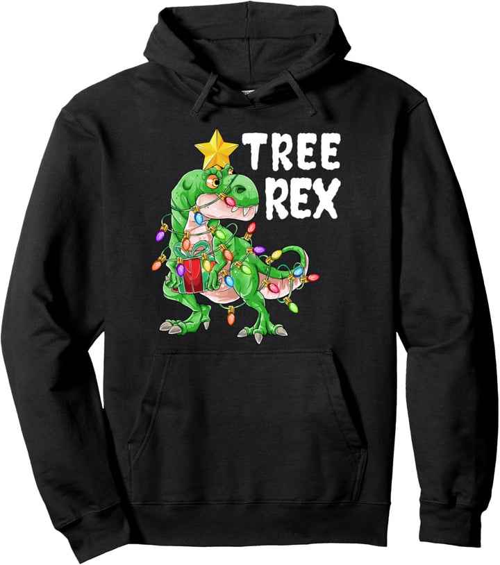 Lustiges Tree Rex Weihnachten T-Rex Dinosaurier Xmas Dino Pullover Hoodie