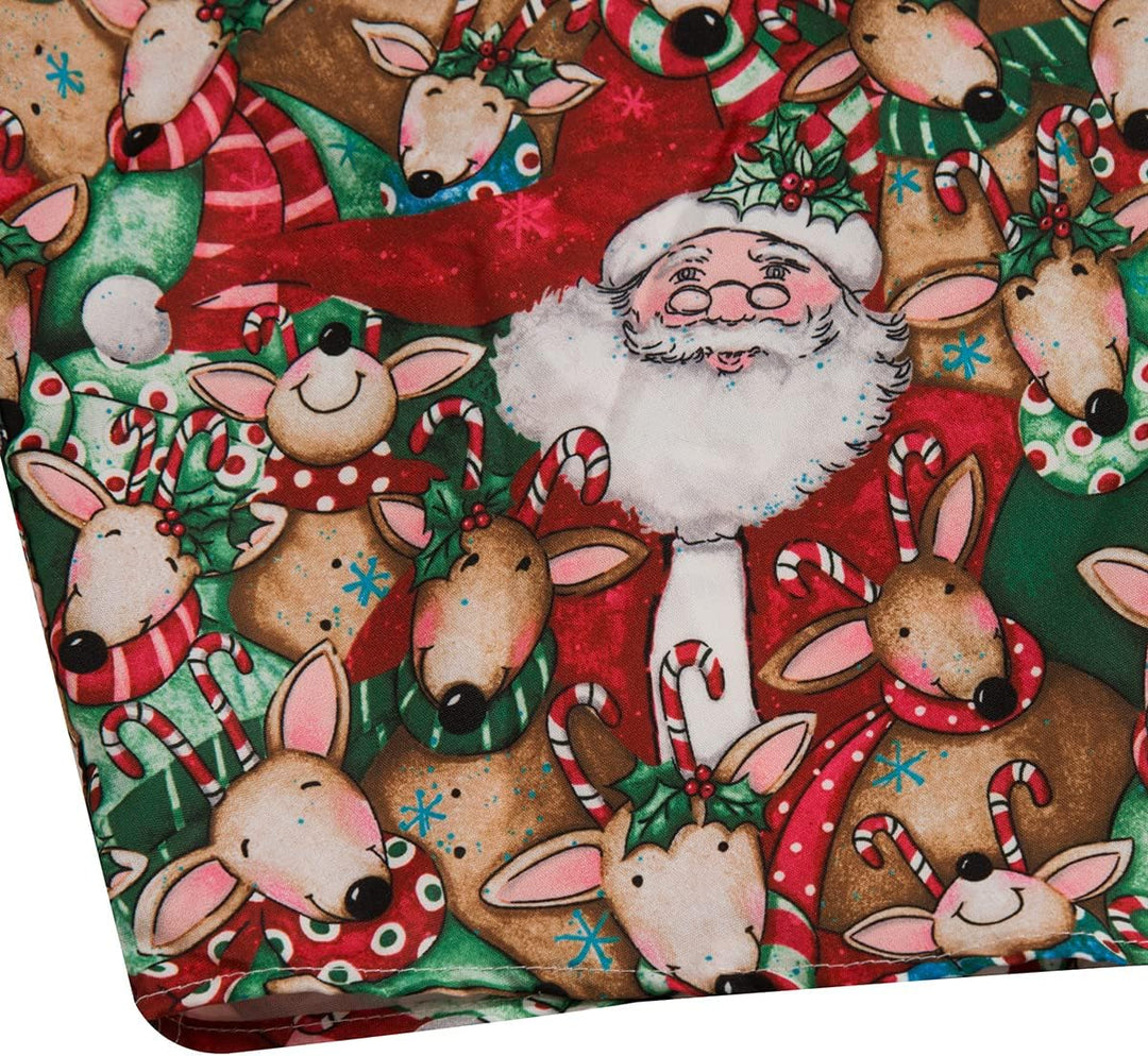 MOHEZ Herren Funky Christmas Print Weihnachtshemd Langarm Button Up Freizeithemd Rentier Santa Schne
