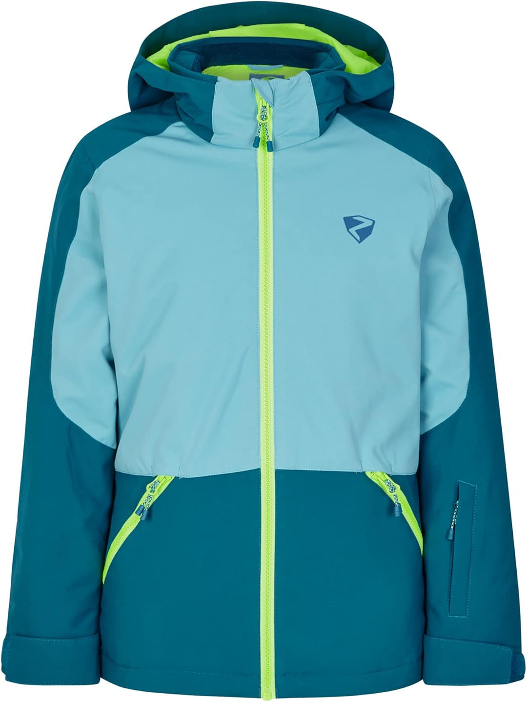 Ziener Mädchen Amely Ski-Jacke, Winter-Jacke | wasserdicht, winddicht, warm (1er Pack) 104 blue sea,