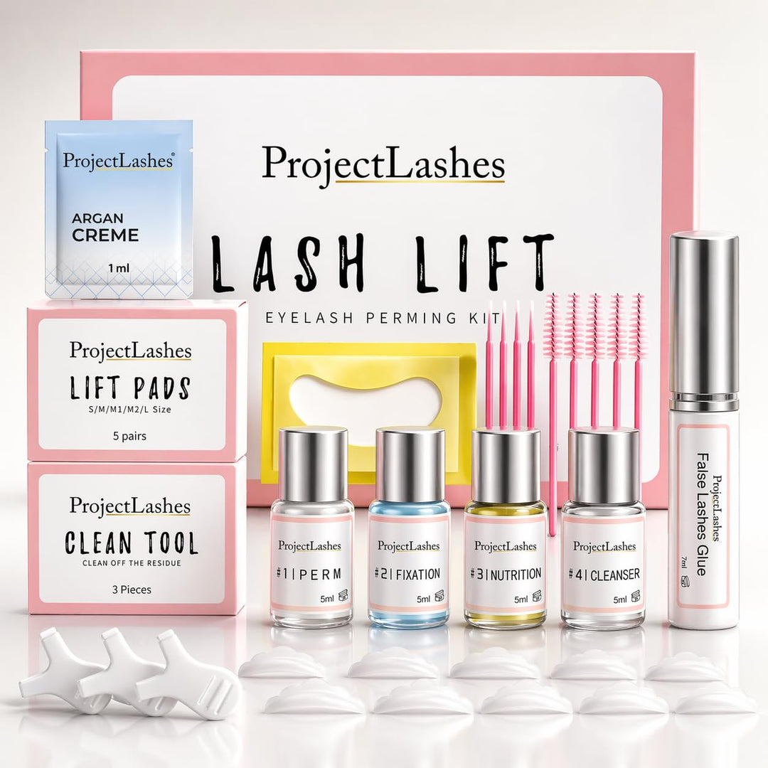 XXL – Lash Lifting Set – Professionelles Semipermanentes Wimpernlifting Kit – 12-15 Anwendungen – Fü