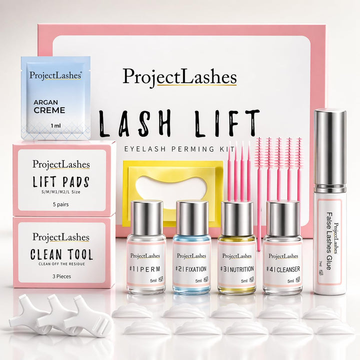XXL – Lash Lifting Set – Professionelles Semipermanentes Wimpernlifting Kit – 12-15 Anwendungen – Fü