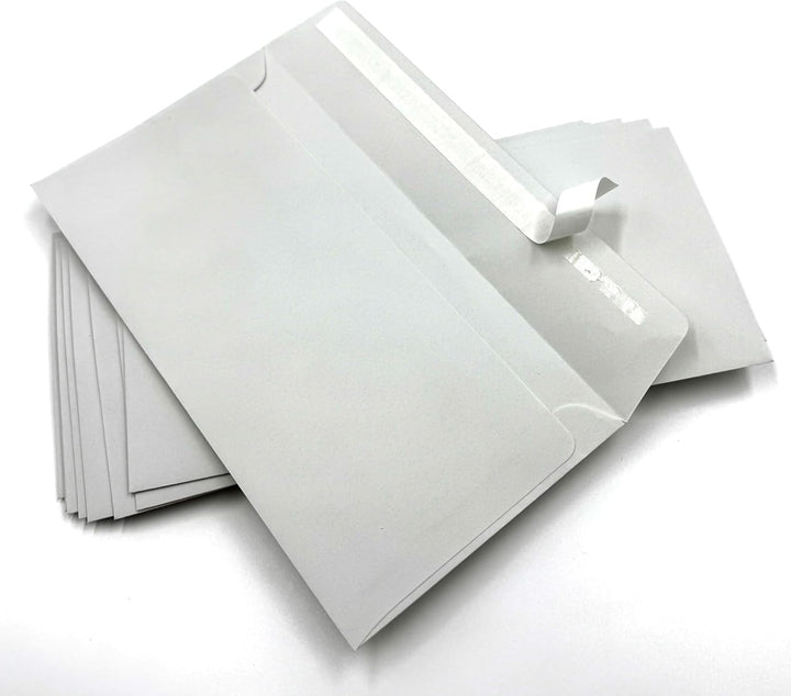 Briefumschläge DIN lang ohne Fenster (100 Stück), selbstklebend - Brief Umschläge 22 x 11 cm - Sicht