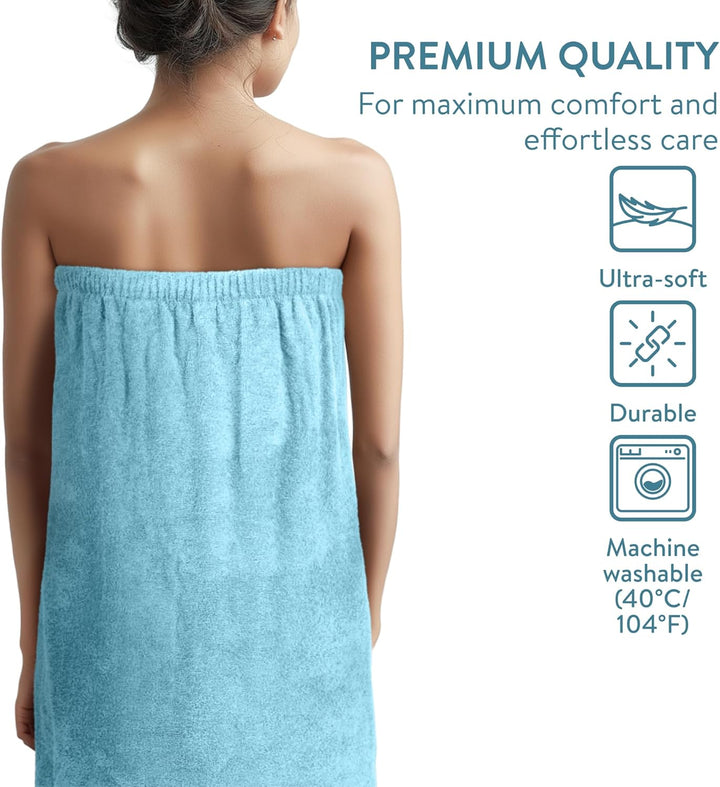 Sauna Frottee Kilt Sarong M-XXL Damen von JEMIDI 100% Baumwolle Saunakilt Saunasarong Saunatuch (Dam