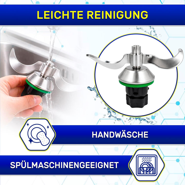 MONTERAL Teigmesser für Thermomix TM6 TM5 mit Dichtungsring - Messer für Vorwerk Küchenmaschine ist