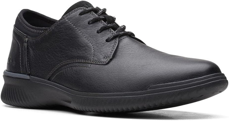 Clarks Herren Donaway Plain Sneaker 39.5 EU Black Leather, 39.5 EU Black Leather