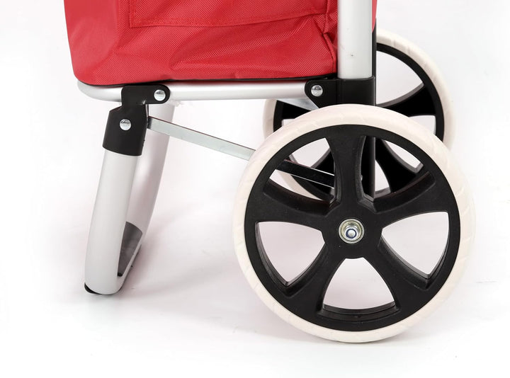 43.5Liter Aluminium Trolley Einkaufstrolley Klappbar, Shopping Trolley, Wasserabweisender Einkaufswa