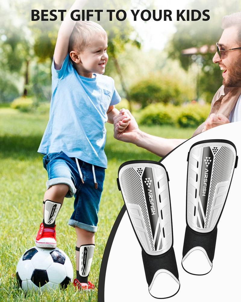 Schienbeinschoner Kinder Fussball Zertifizierte Airsfish Schienbeinschoner für Fussball mit Knöchels