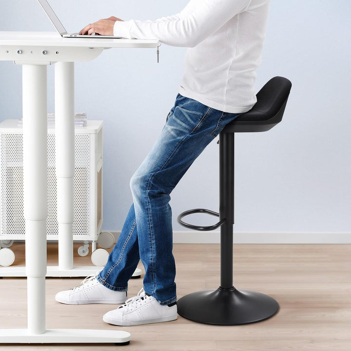 IWMH Stehhocker Höhenverstellbar, Ergonomische Stehhilfe, 360° Drehbar Bürohocker mit Anti-Rutsch Gr
