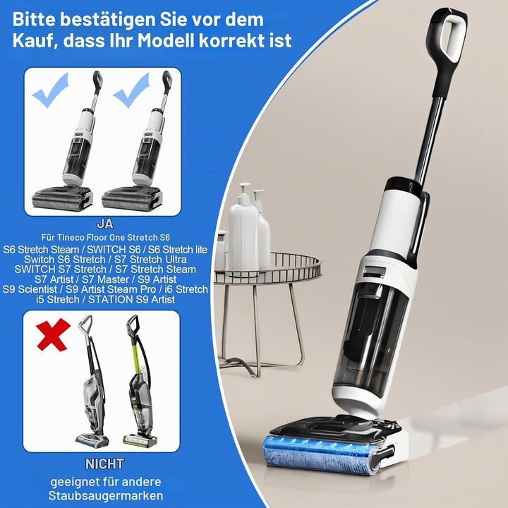 Ersatzbürstenrolle und HEPA-Filter Zubehör für Tineco Floor One Stretch S6/S7 Stretch Ultra/Switch S
