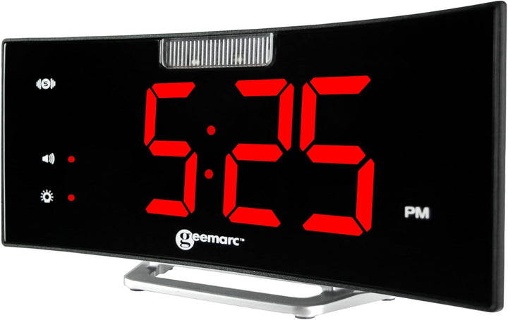 Wecker mit starkem 95dB Alarm, Vibrationskissen, grossem Display und Blitzlicht - Die Geemarc Wake '
