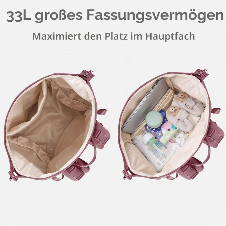 CEI-CEI Baby Wickeltasche/Rucksack mit Isolierter Flaschentasche, Wasserdichtes Neoprengewebe, Wicke