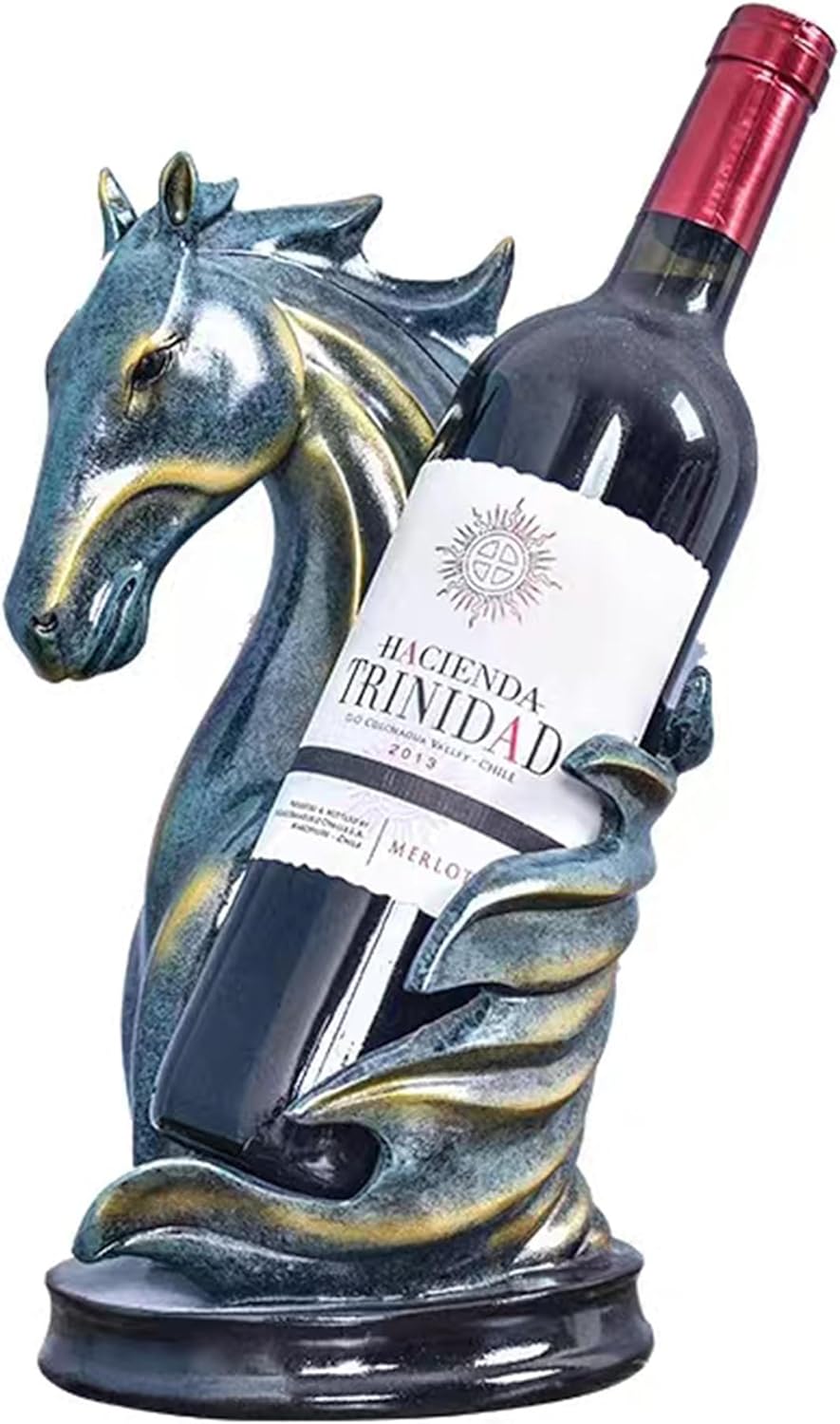 LL-COEUR Pferd Weinflaschenhalter Dekoration Weinregal Kreative Weinständer Handwerk Wein-Rahmen Wei