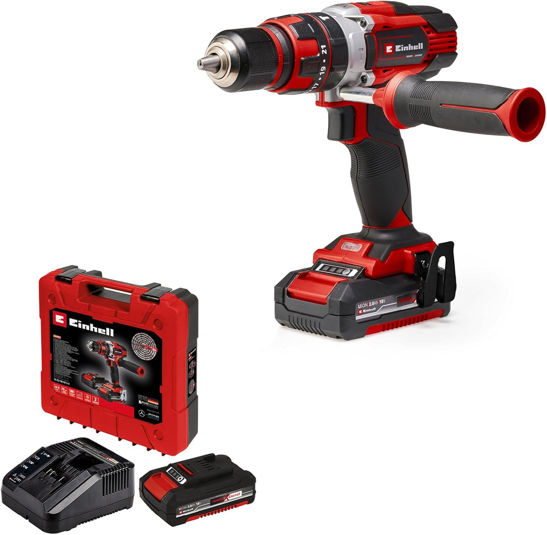 Einhell 4513935 Akkuschrauber TE-CD 18/48 Li-i Kit Power X-Change (mit Schlagfunktion, Li-Ion, 18 V,