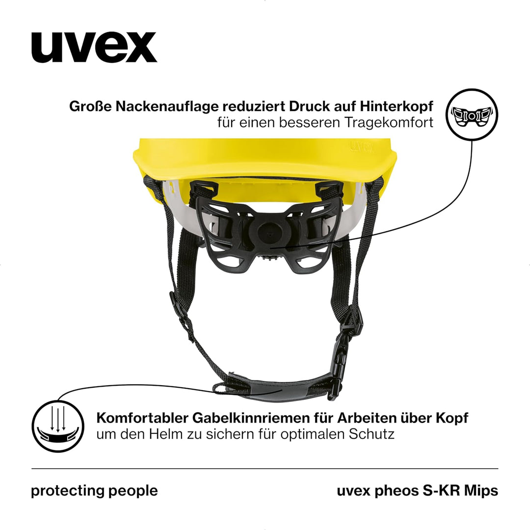 uvex pheos S-KR MIPS Schutzhelm - Industrieschutzhelm - MIPS-Technologie, stufenlose Weitenregulieru