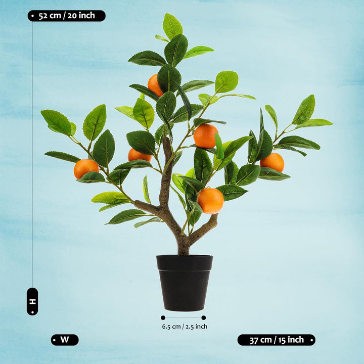 Gresorth 51cm Künstliche Orange Bäume Gefälschte Household Grün Pflanzen Früchte Dekoration mit Kuns