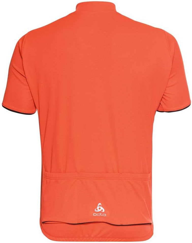 Odlo Herren Essential 1/2 Zip Trikot Radtrikot Fahrradtrikot M Exuberant Orange, M Exuberant Orange