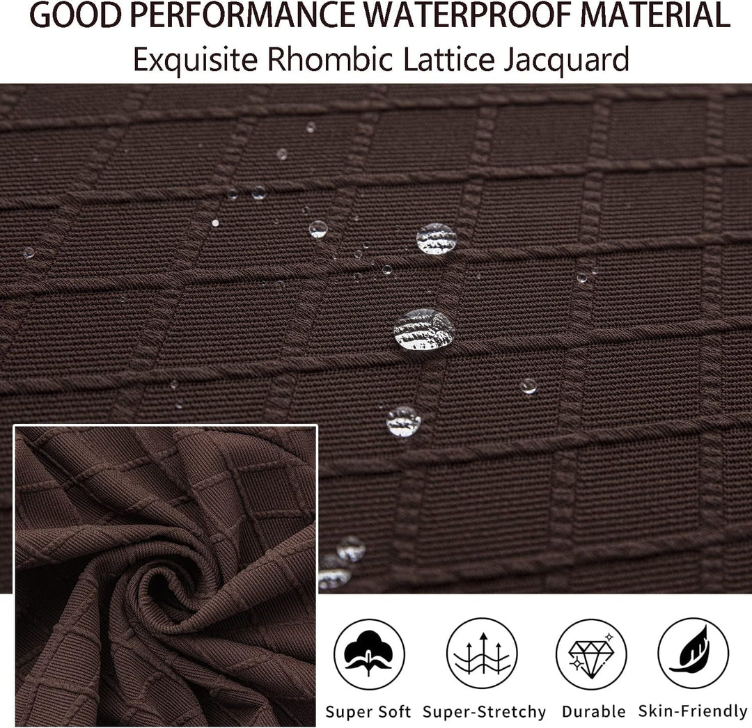 JUNZHE Muschelstuhlhussen Retro-Stuhlhussen Stretch-Spandex-Druck, Lounge-Eckstuhlschutz für Esszimm
