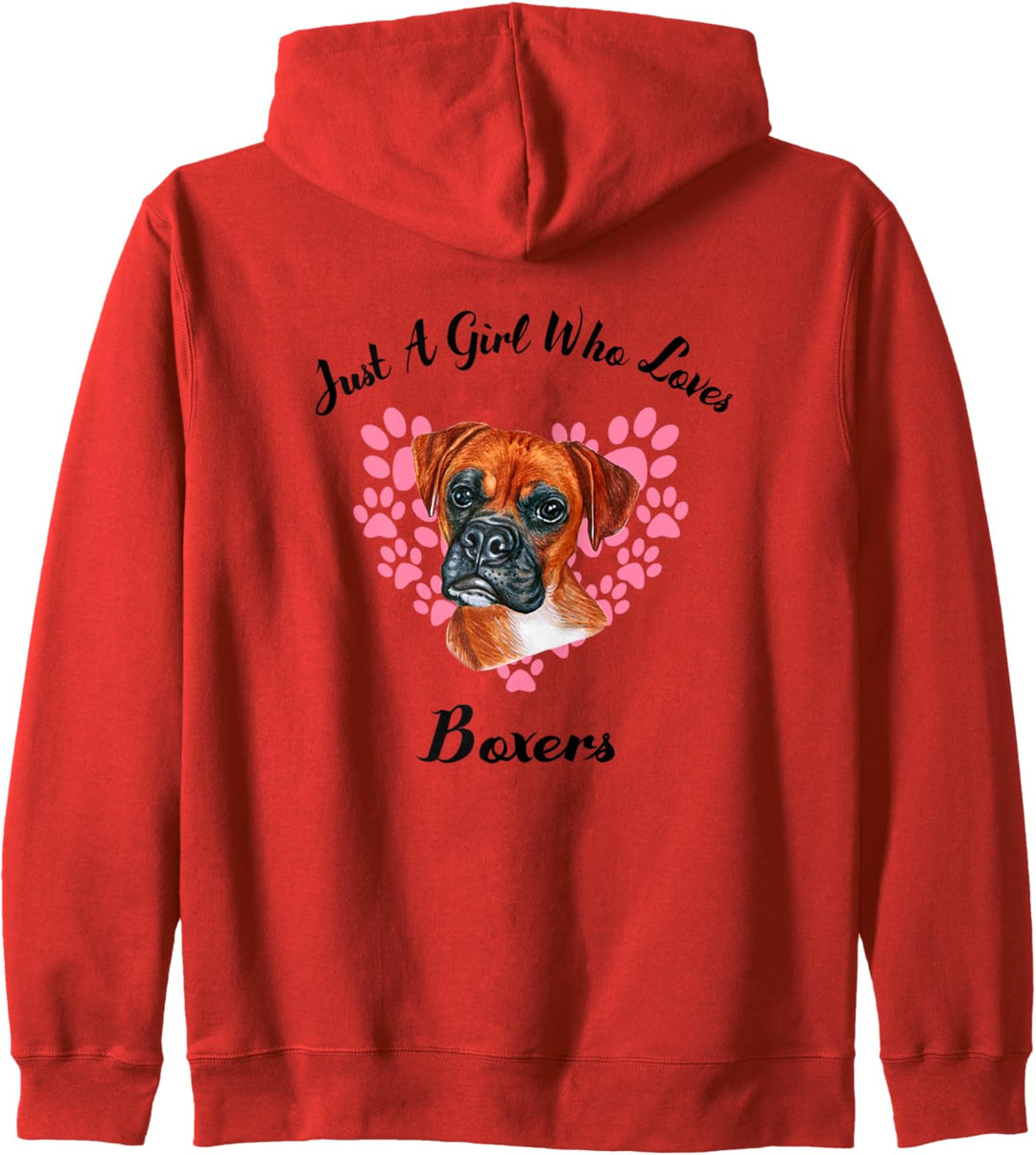Just A Girl Who Loves Boxers Hunde Süsser Welpe Kapuzenjacke