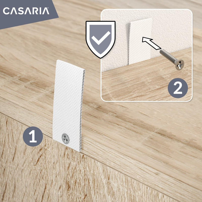 Casaria® Bücherregal 77x60x28cm Eiche Holz 2 Fächer Boden Höhenverstellbar 150kg Belastbarkeit Kipps
